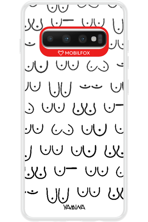 Boobies (white) - Samsung Galaxy S10+