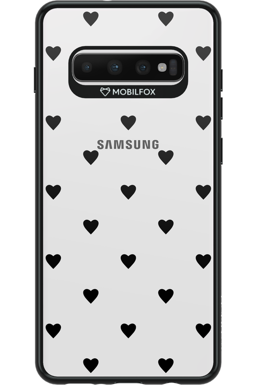 Hearts Transparent - Samsung Galaxy S10+