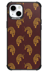 Burgundy Leopard Pattern - Apple iPhone 15 Plus