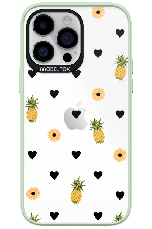 Ananas Heart Transparent - Apple iPhone 14 Pro Max