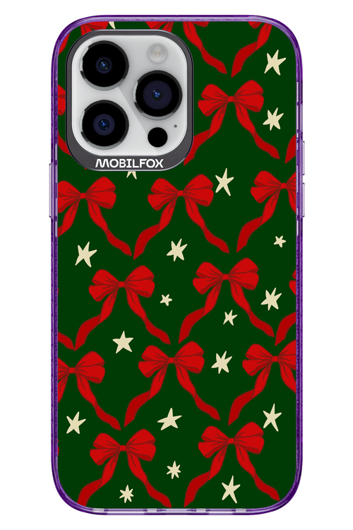Bow & Stars (Green) - Apple iPhone 14 Pro Max
