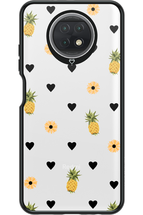 Ananas Heart Transparent - Xiaomi Redmi Note 9T 5G