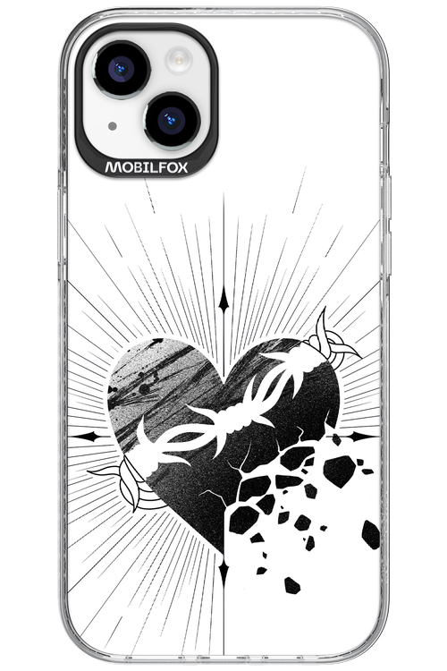 Fekete Szív - Apple iPhone 15 Plus