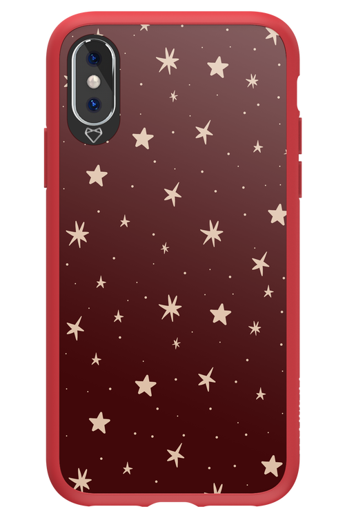 Burgundy Stars - Apple iPhone XS
