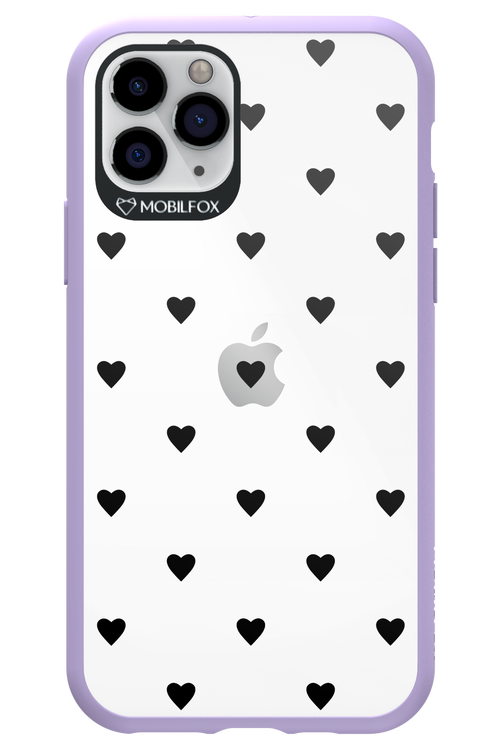 Hearts Transparent - Apple iPhone 11 Pro
