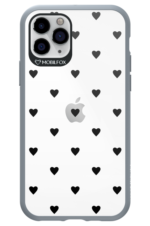 Hearts Transparent - Apple iPhone 11 Pro