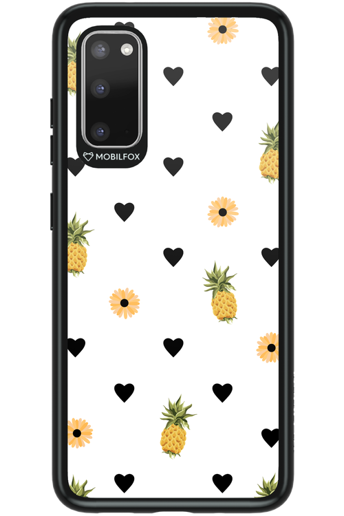 Ananas Heart White - Samsung Galaxy S20