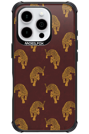 Burgundy Leopard Pattern - Apple iPhone 16 Pro