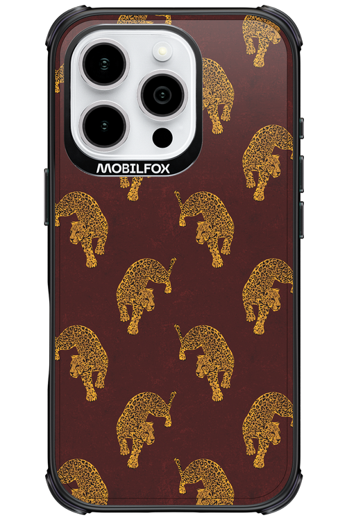 Burgundy Leopard Pattern - Apple iPhone 16 Pro