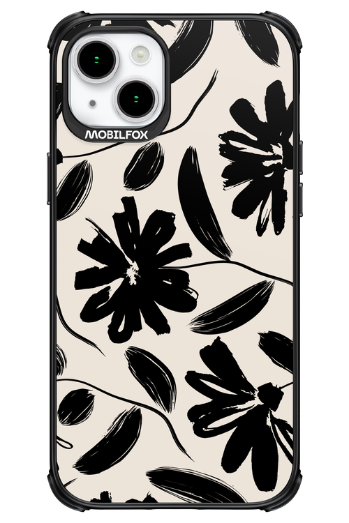 Monochrome Flowerss - Apple iPhone 15 Plus