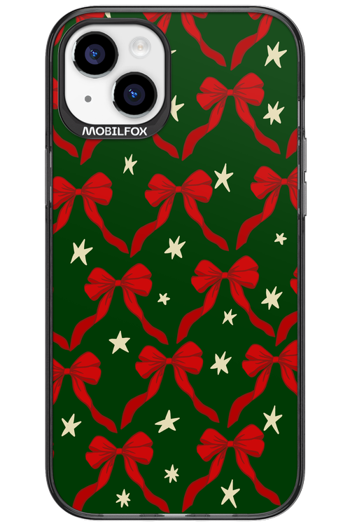 Bow & Stars (Green) - Apple iPhone 15 Plus