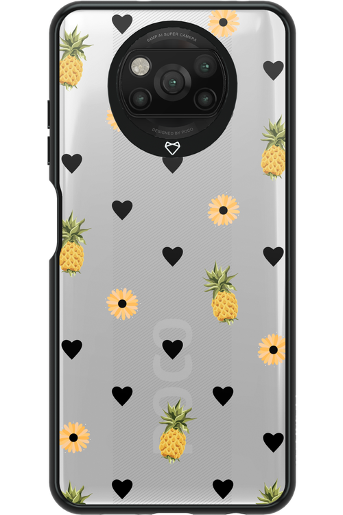Ananas Heart Transparent - Xiaomi Poco X3 NFC