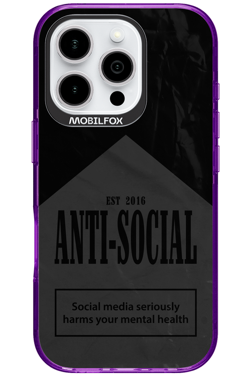 ANTI-SOCIAL (BLVCK) 2.0 - Apple iPhone 16 Pro