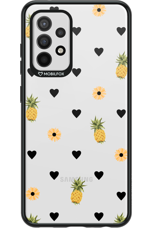 Ananas Heart Transparent - Samsung Galaxy A52 / A52 5G / A52s
