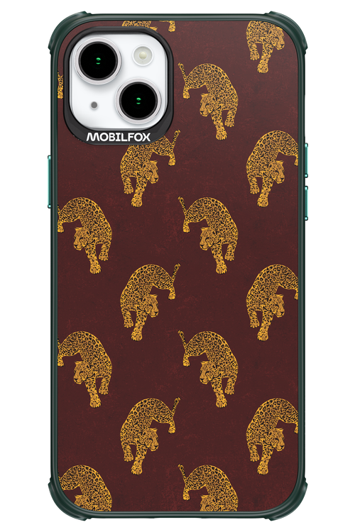 Burgundy Leopard Pattern - Apple iPhone 15 Plus
