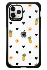 Ananas Heart Transparent - Apple iPhone 11 Pro