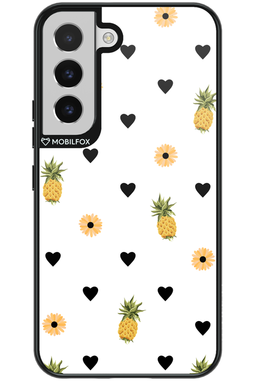 Ananas Heart White - Samsung Galaxy S22