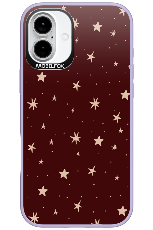 Burgundy Stars - Apple iPhone 16 Plus