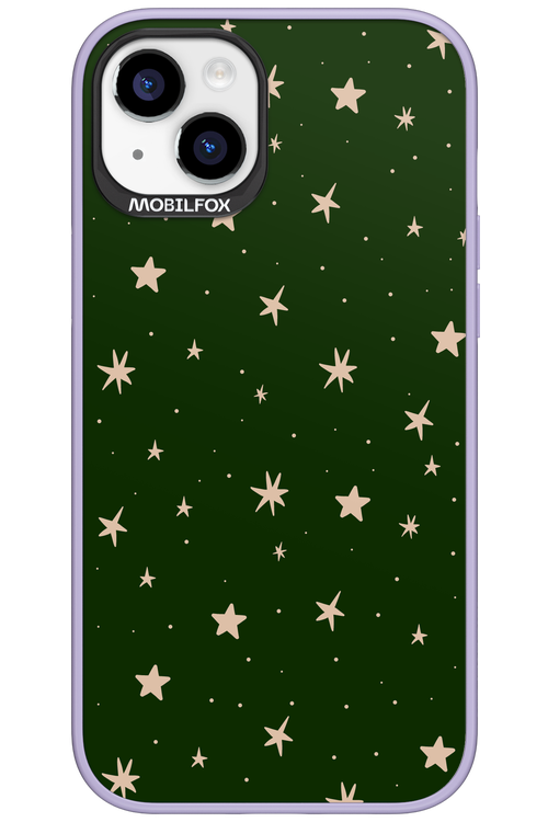Forest Green Stars - Apple iPhone 15 Plus