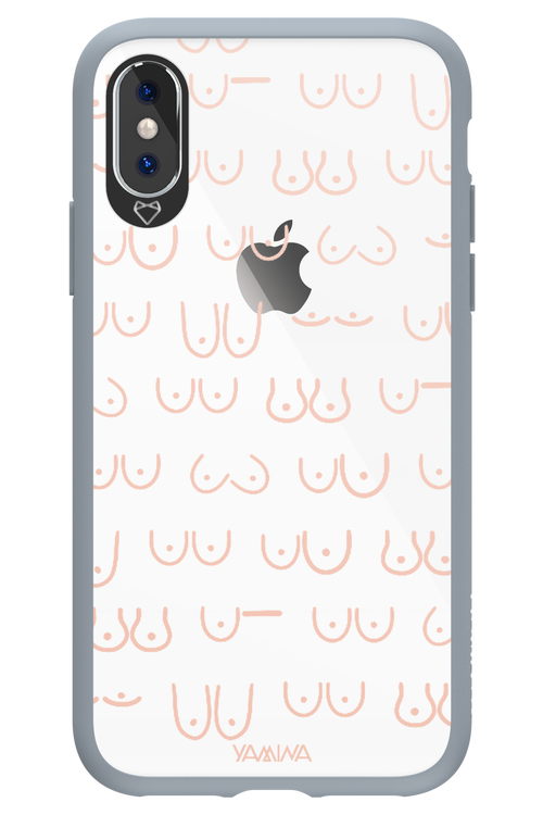 Boobies (Peach) - Apple iPhone XS