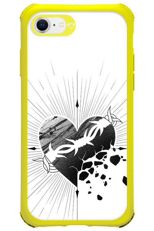 Fekete Szív - Apple iPhone SE 2020