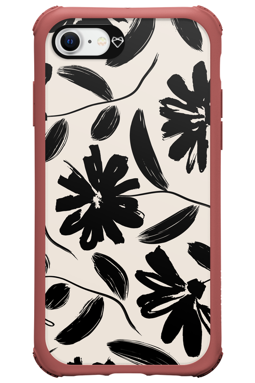 Monochrome Flowerss 2.0 - Apple iPhone 8
