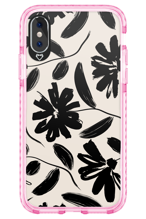 Monochrome Flowerss - Apple iPhone XS