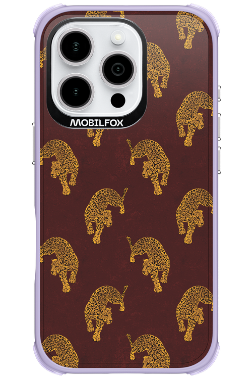 Burgundy Leopard Pattern - Apple iPhone 16 Pro