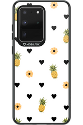 Ananas Heart White - Samsung Galaxy S20 Ultra 5G