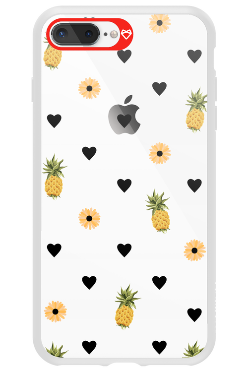 Ananas Heart Transparent - Apple iPhone 8 Plus