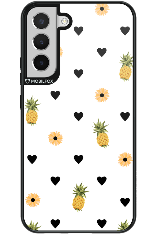Ananas Heart White - Samsung Galaxy S22+