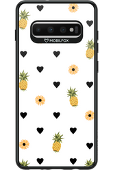 Ananas Heart White - Samsung Galaxy S10+
