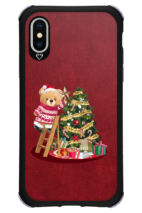 Christmas Bear (Burgundy) - Apple iPhone XS