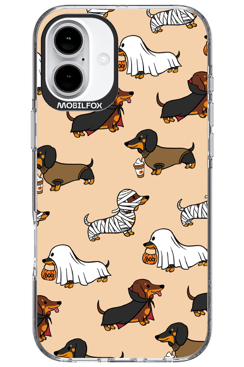Scary Dachshund - Apple iPhone 16 Plus