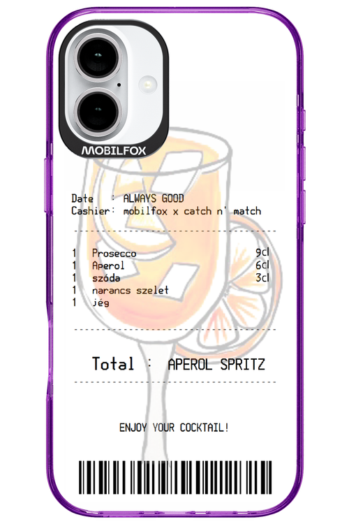 aperol spritz koktél - Apple iPhone 16 Plus