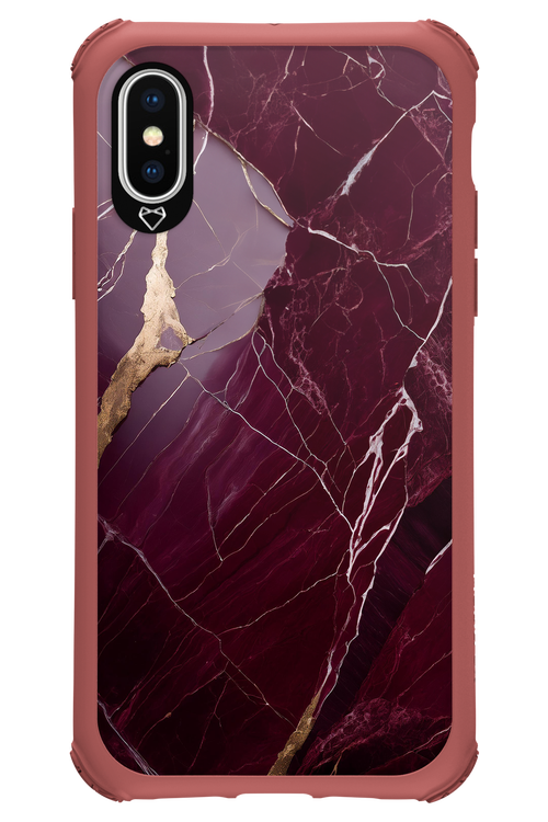 Burgundy Marble - Apple iPhone X