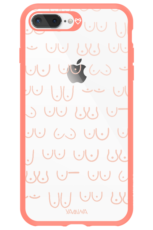 Boobies (Peach) - Apple iPhone 8 Plus