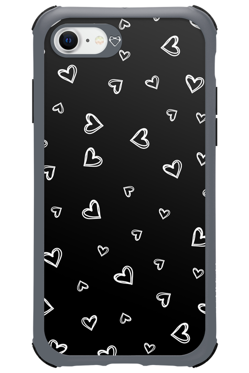 Monochrome Hearts 2.0 - Apple iPhone 7