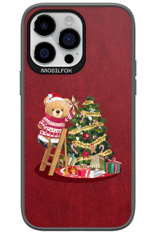 Christmas Bear (Burgundy) - Apple iPhone 14 Pro Max