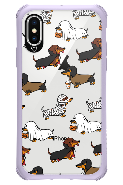 Scary Dachshund (Transparent) - Apple iPhone XS