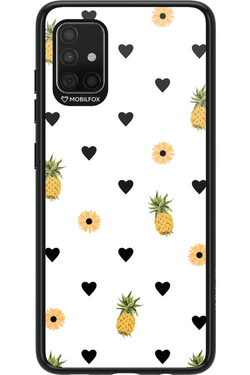 Ananas Heart White - Samsung Galaxy A51
