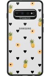 Ananas Heart Transparent - Samsung Galaxy S10+