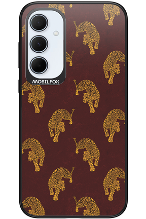 Burgundy Leopard Pattern - Samsung Galaxy A35