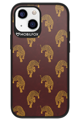 Burgundy Leopard Pattern - Apple iPhone 13 Mini