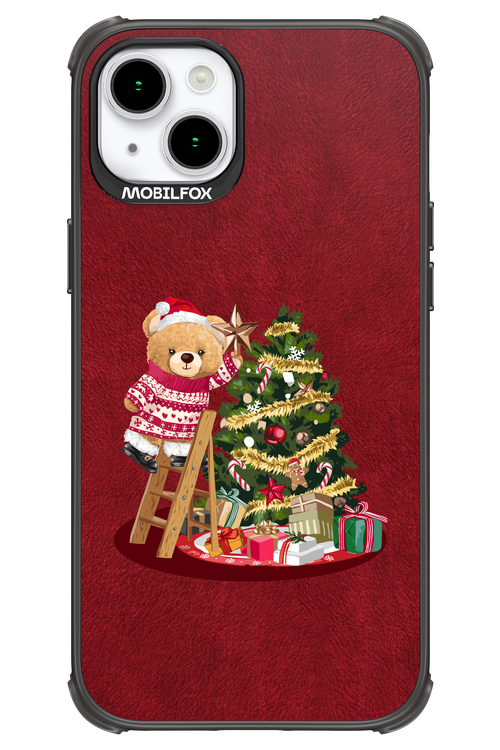 Christmas Bear (Burgundy) - Apple iPhone 15 Plus