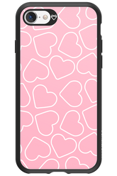 Line Heart Pink - Apple iPhone SE 2020