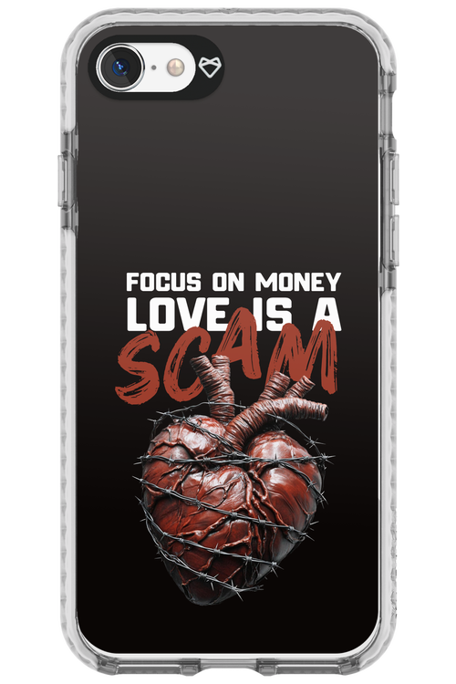 Focus on money, love is a scam - Apple iPhone 8