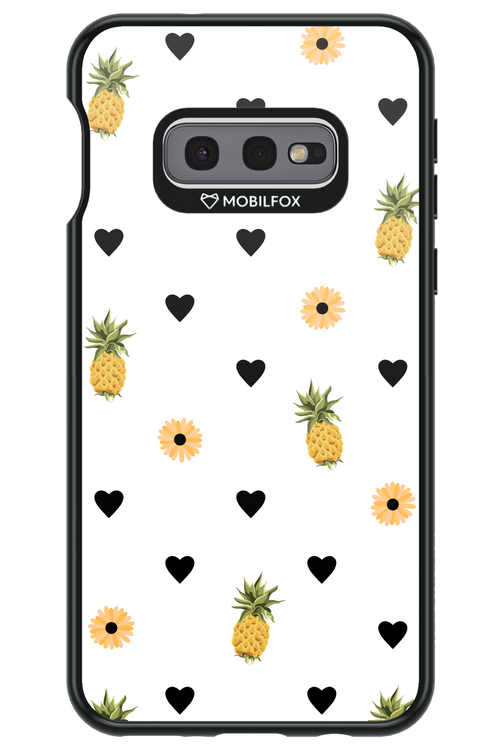 Ananas Heart White - Samsung Galaxy S10e