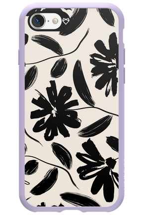 Monochrome Flowerss - Apple iPhone SE 2020