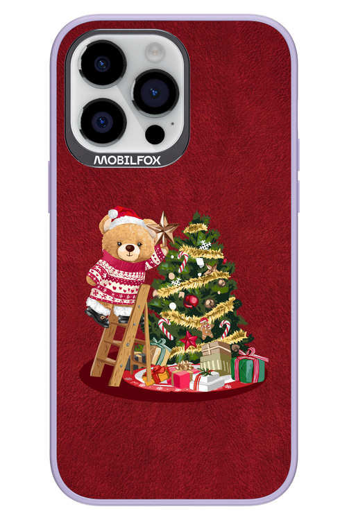 Christmas Bear (Burgundy) - Apple iPhone 14 Pro Max